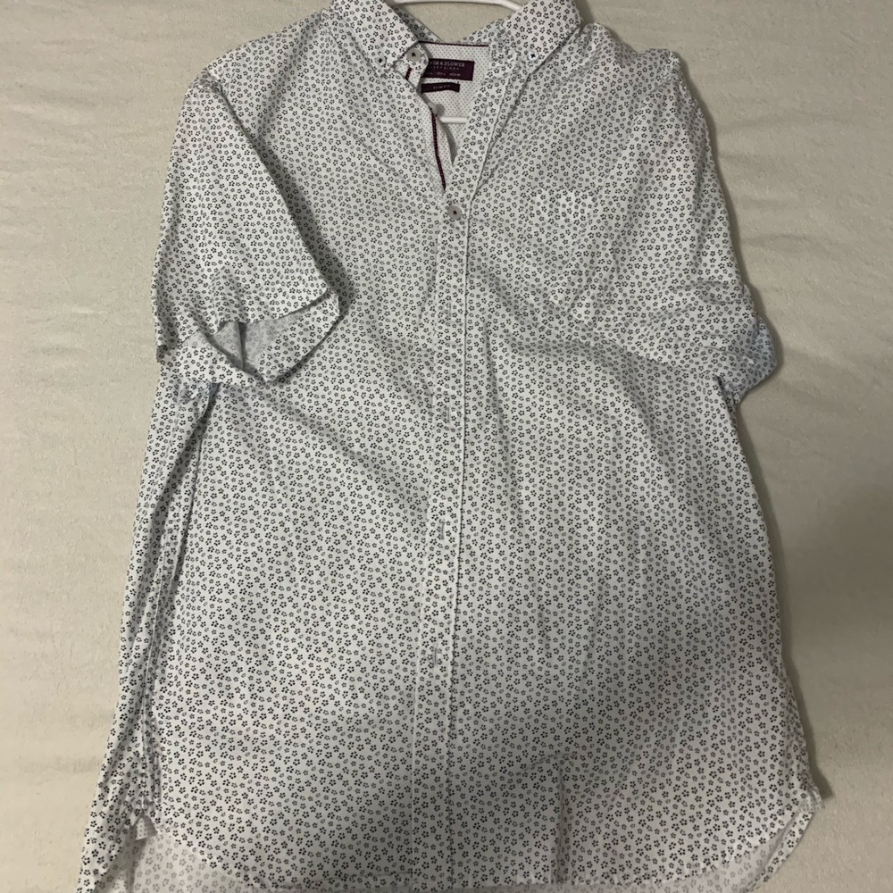 Denim and Flowers white button up